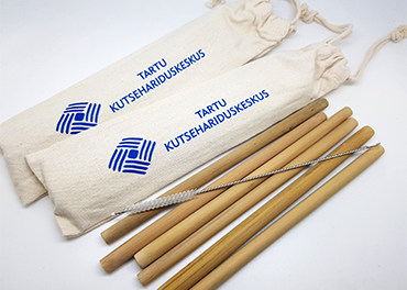Taaskasutatavad bambuskõrred trükiga